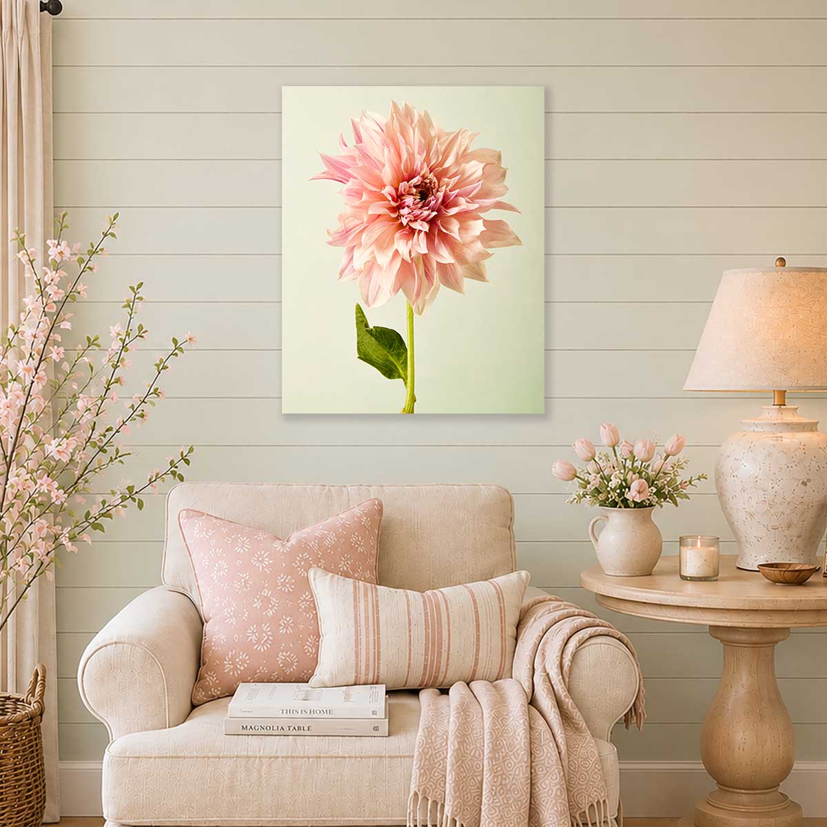 Elegance In Pink | Dahlia Wall Art Canvas