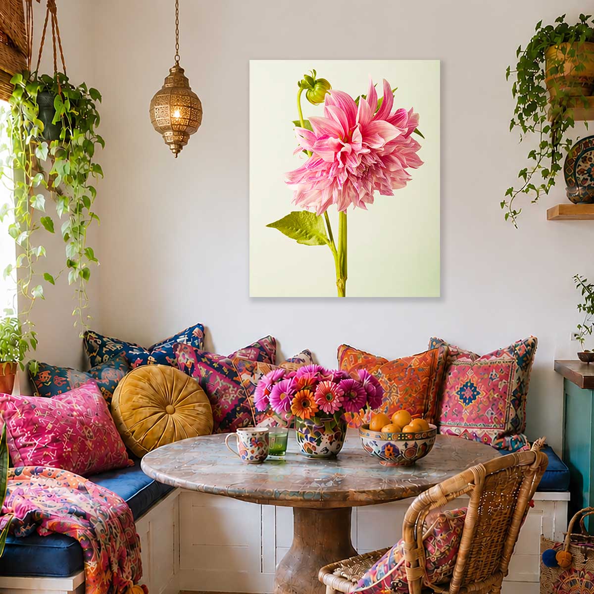 Budding Beauty Dahlia Wall Art Canvas