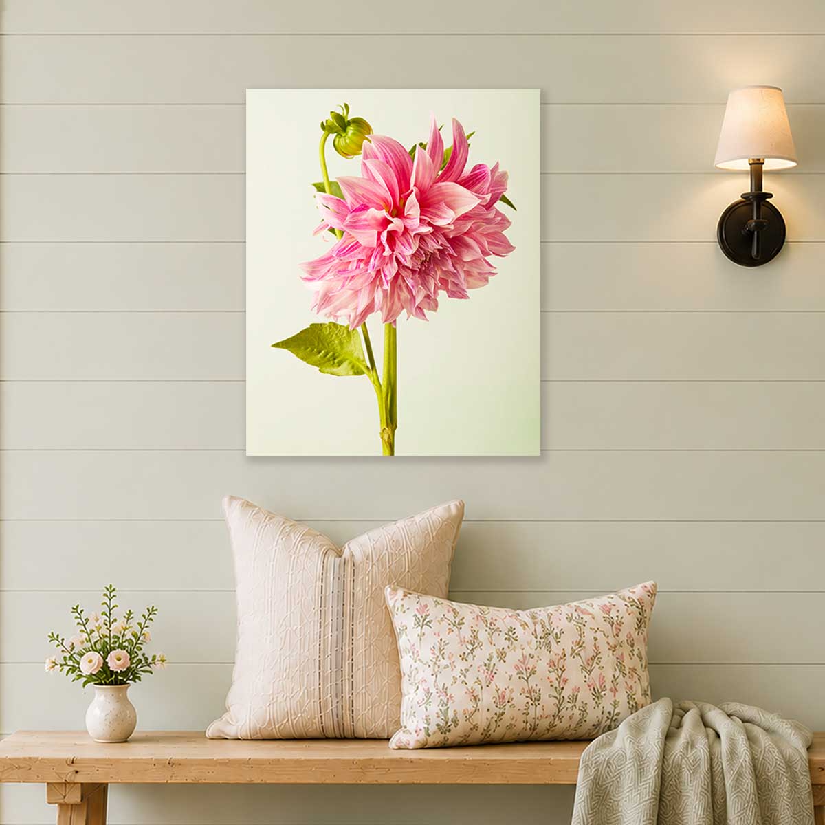 Budding Beauty Dahlia Wall Art Canvas