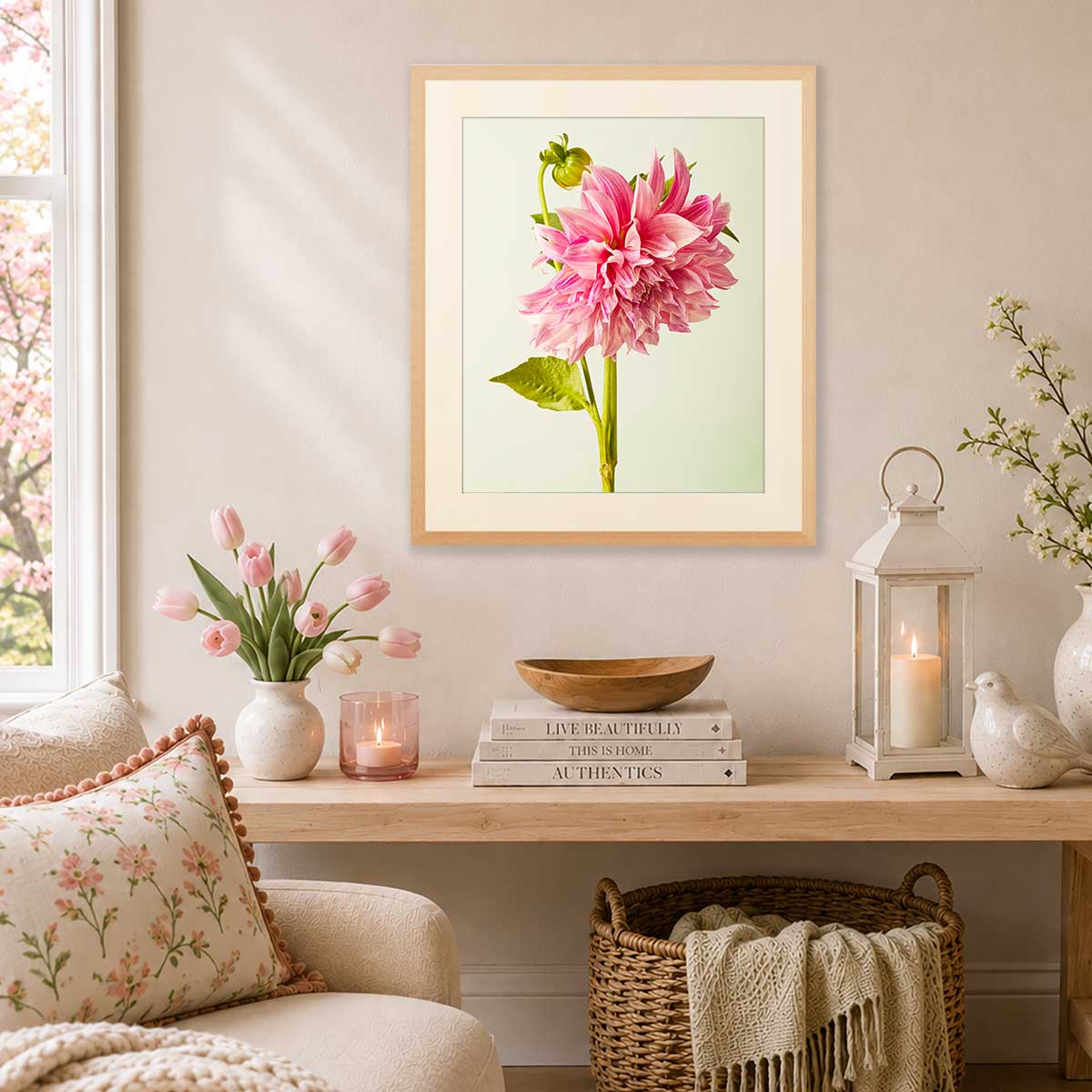 Budding Beauty Dahlia Wall Art Print