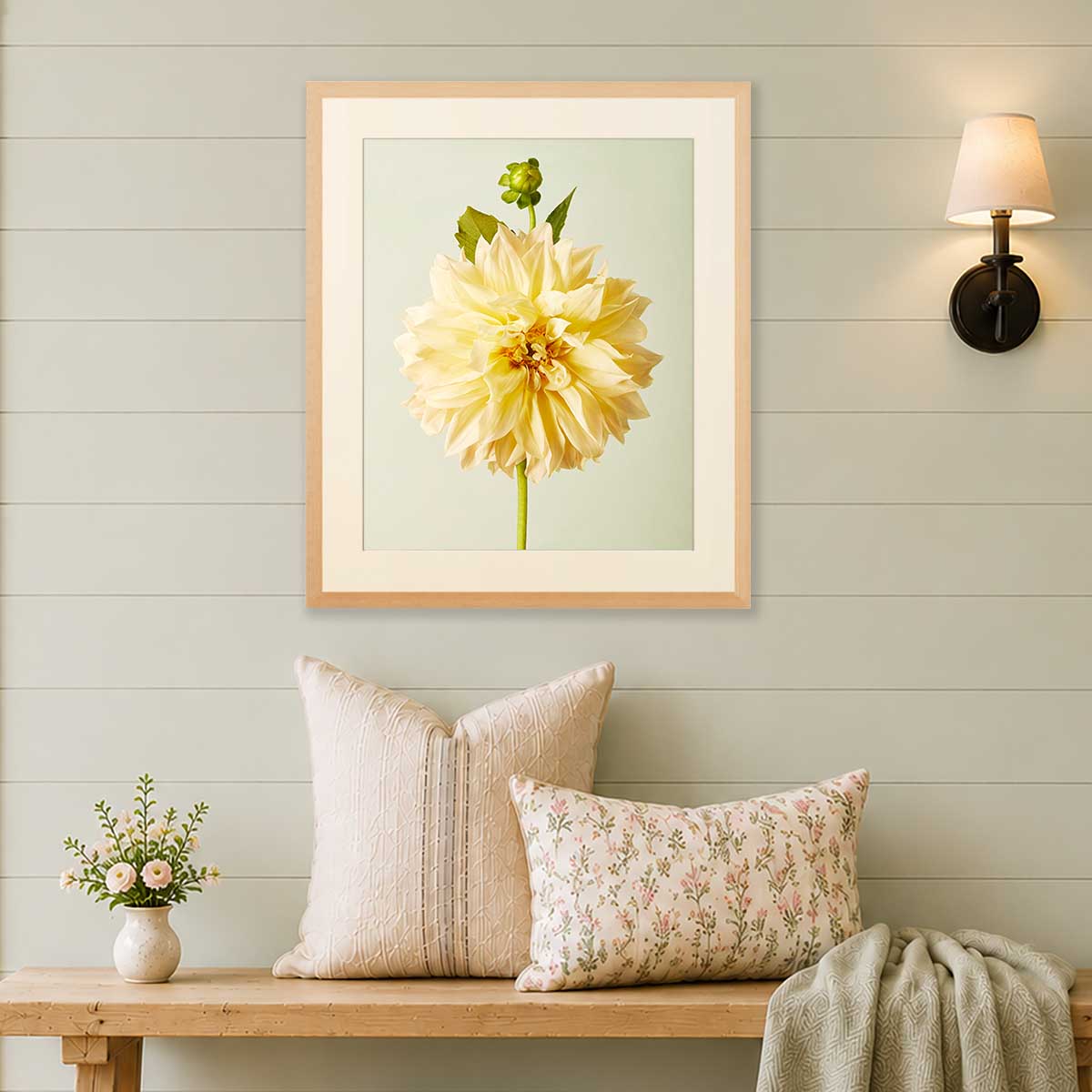 Champagne Petals | Dahlia Wall Art Print