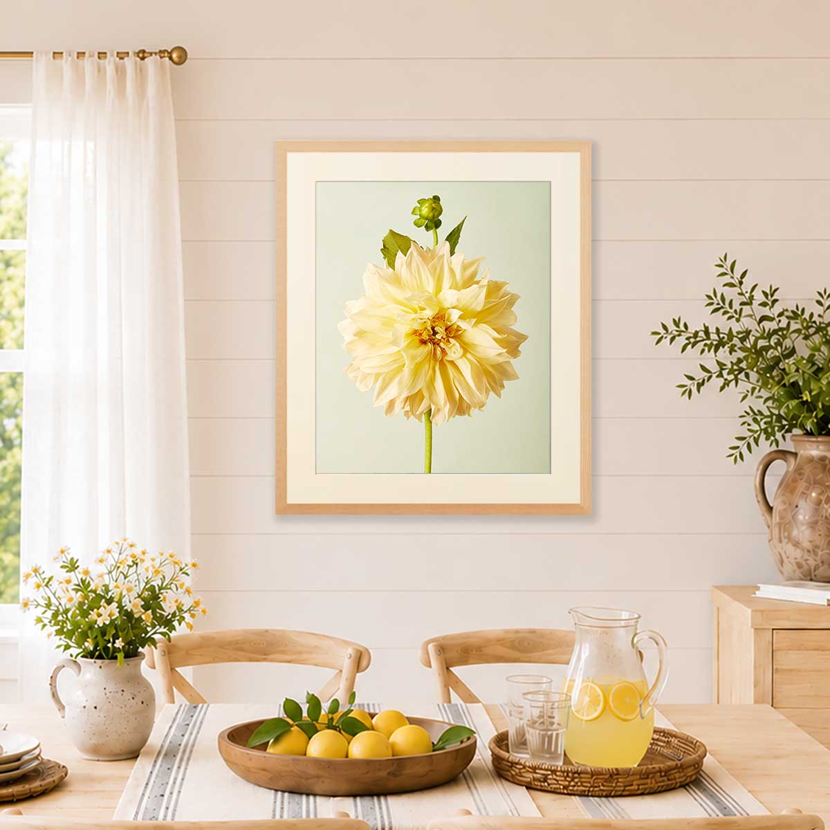Champagne Petals | Dahlia Wall Art Print