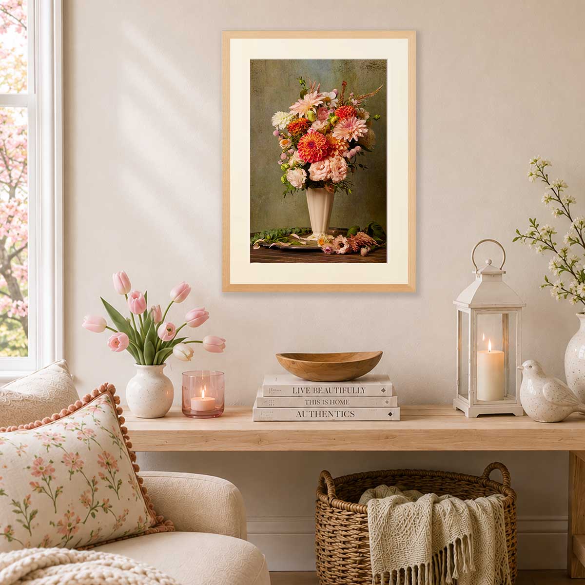 Victorian Bouquet | Dahlia Wall Art Print
