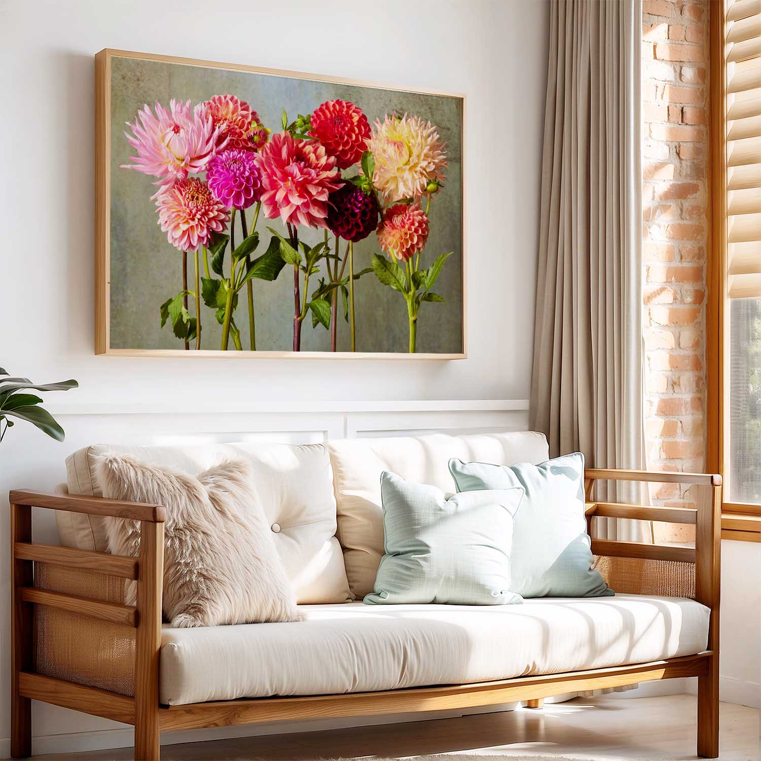Summer's Chorus Dahlia Fine Art Canvas