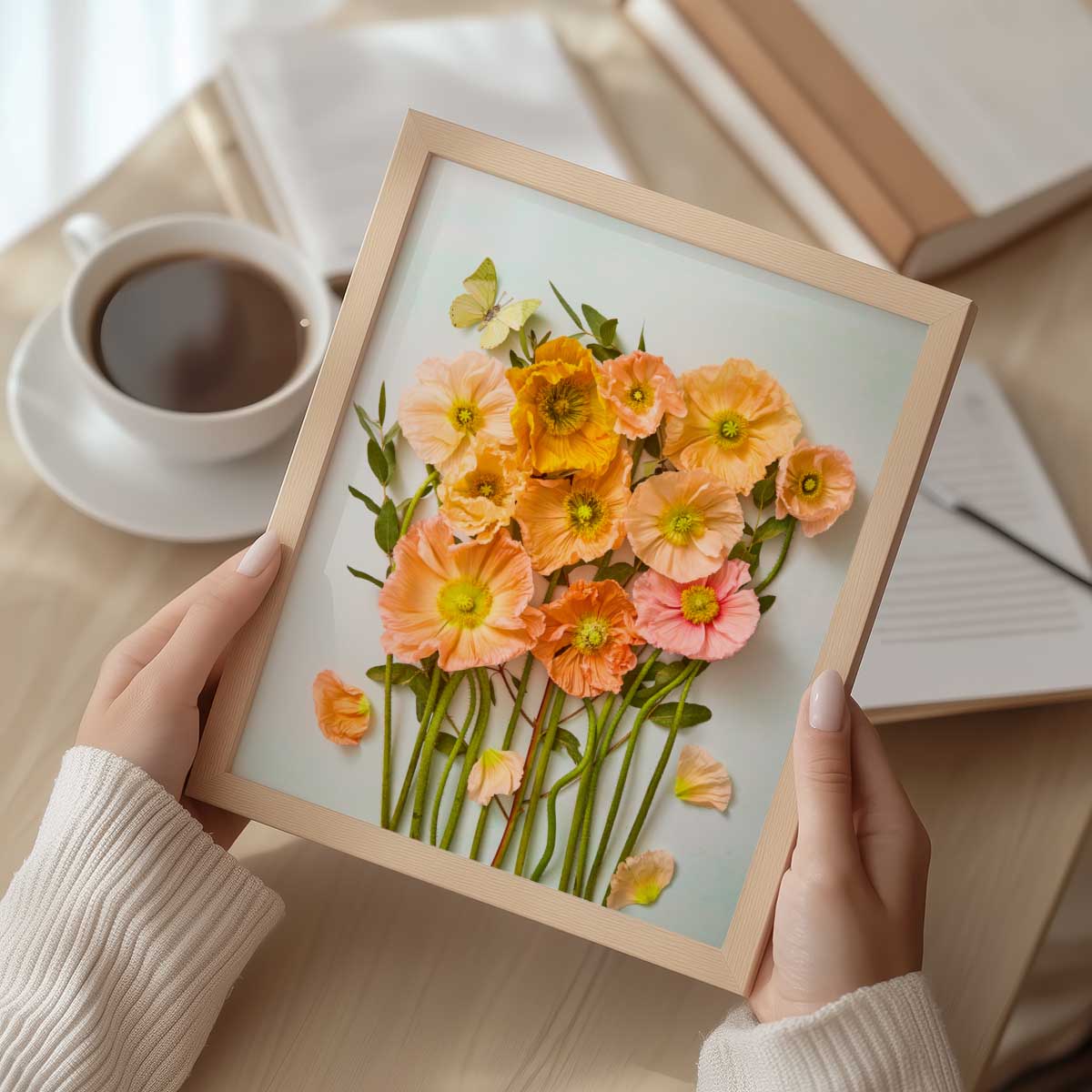 Italian Poppy Garden Wall Art Print