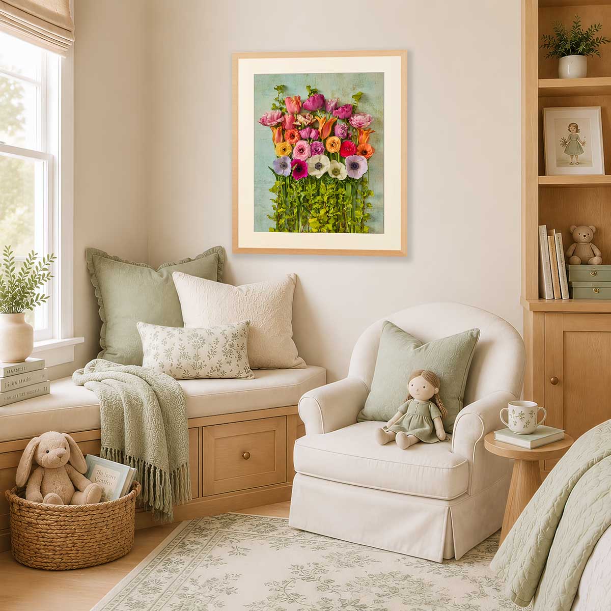 Spring Garden Floral Wall Art Print