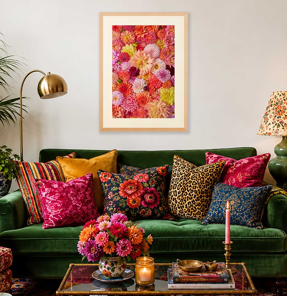 Blooming Radiance | Dahlia Wall Art Print
