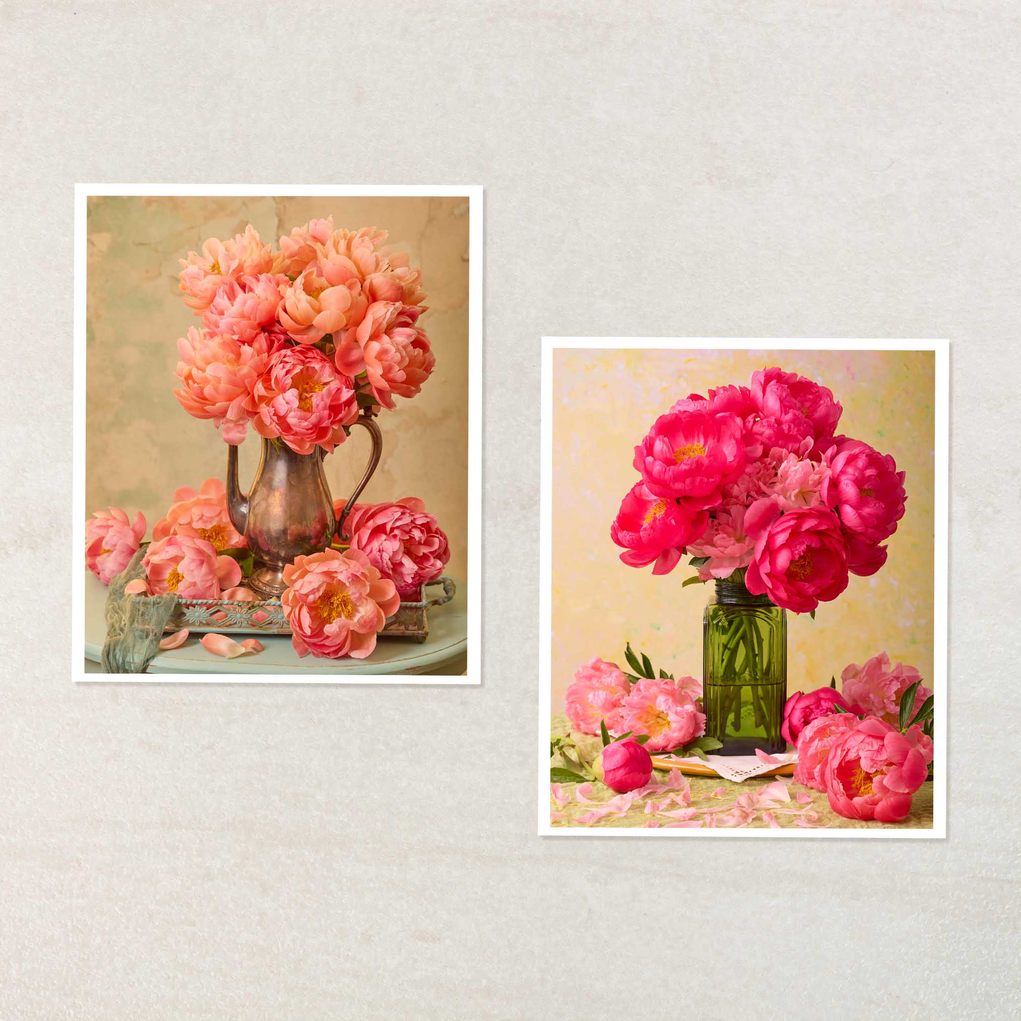 Peony Arrangement Duo