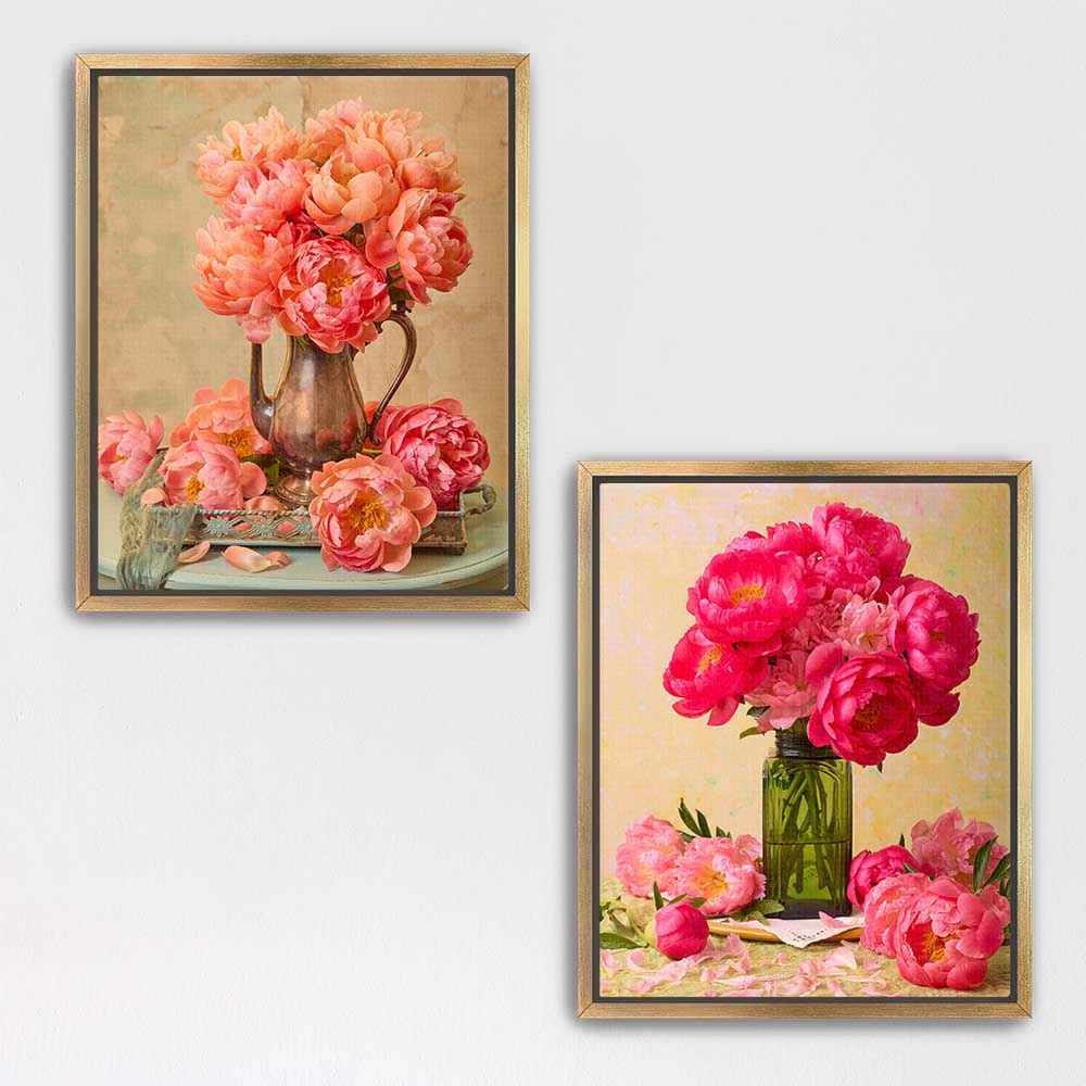 Peony Arrangement Duo