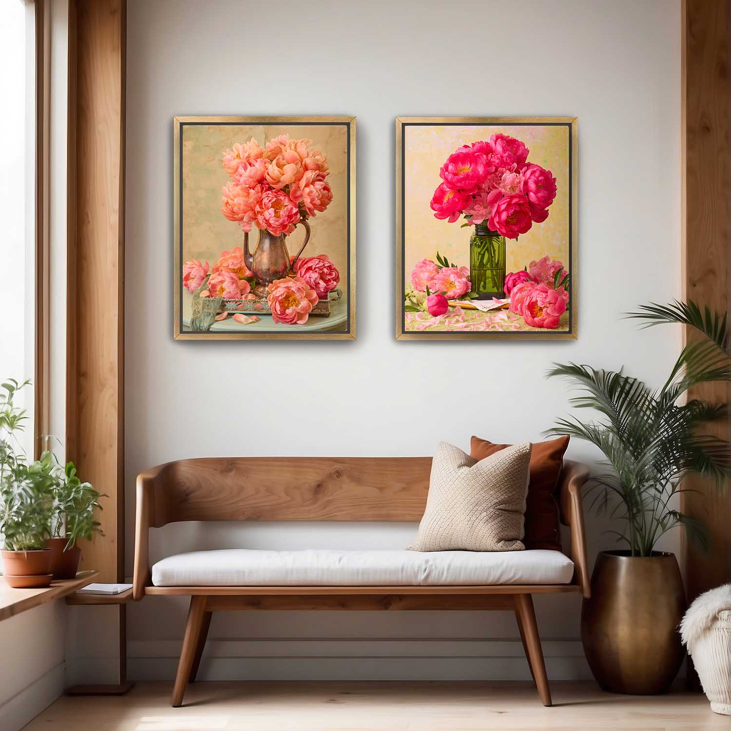 Peony Arrangement Duo