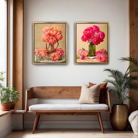 Peony Arrangement Duo
