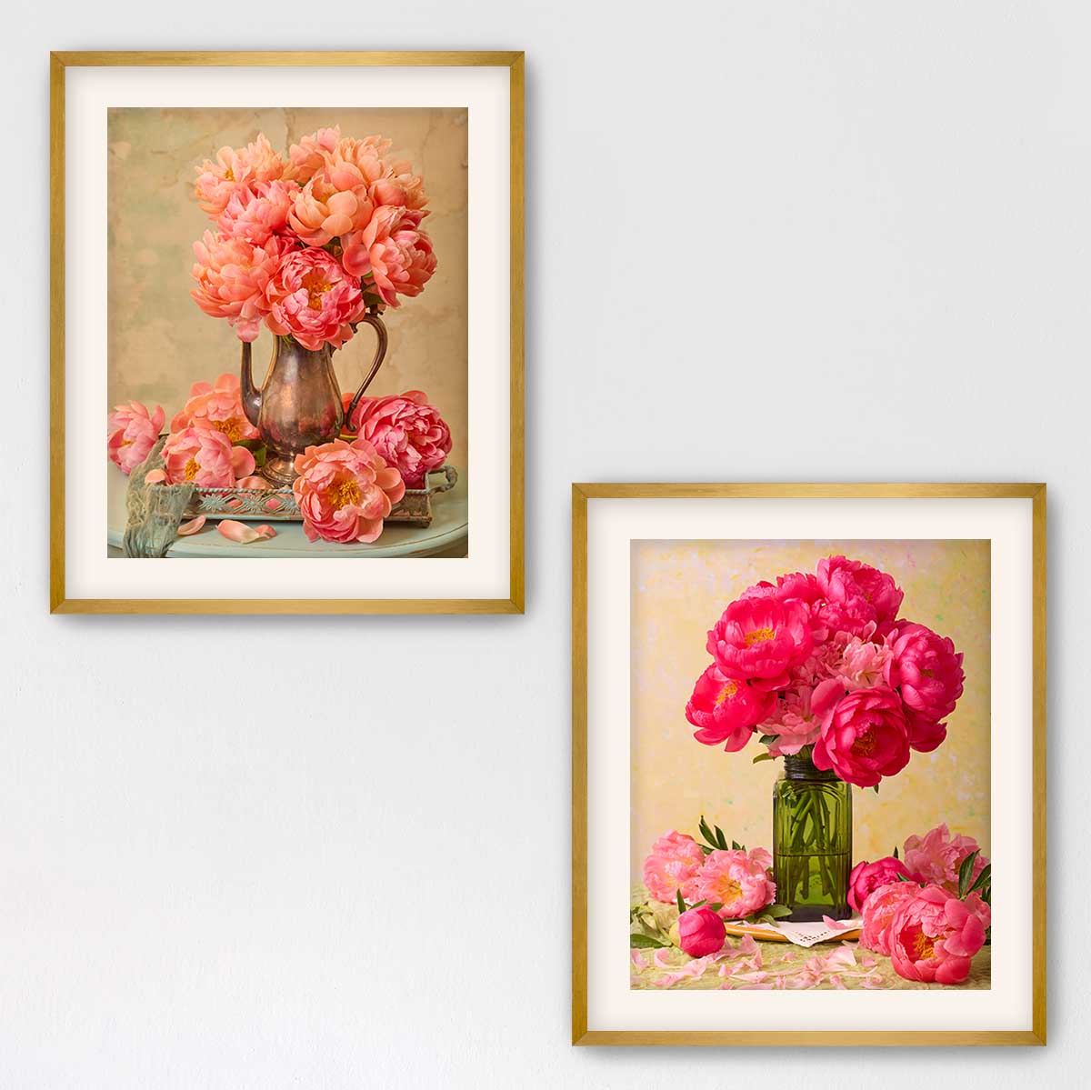 Peony Arrangement Duo