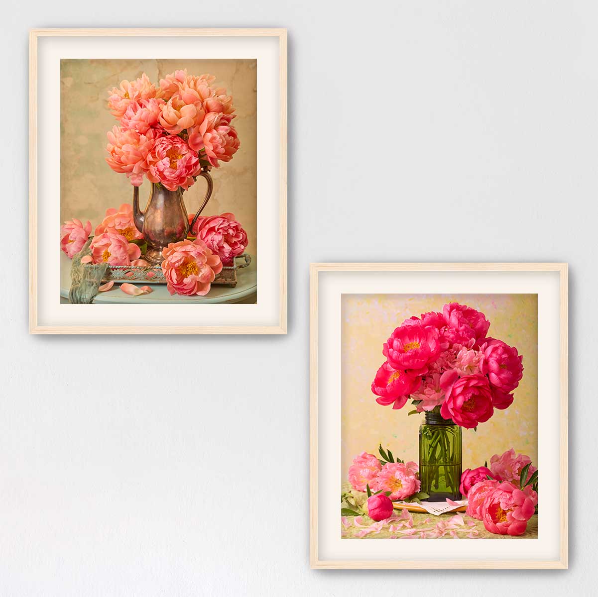 Peony Arrangement Duo