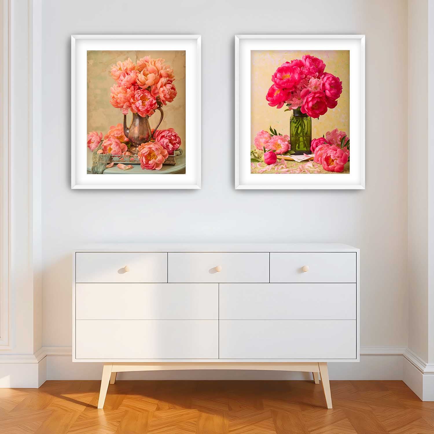 Peony Arrangement Duo