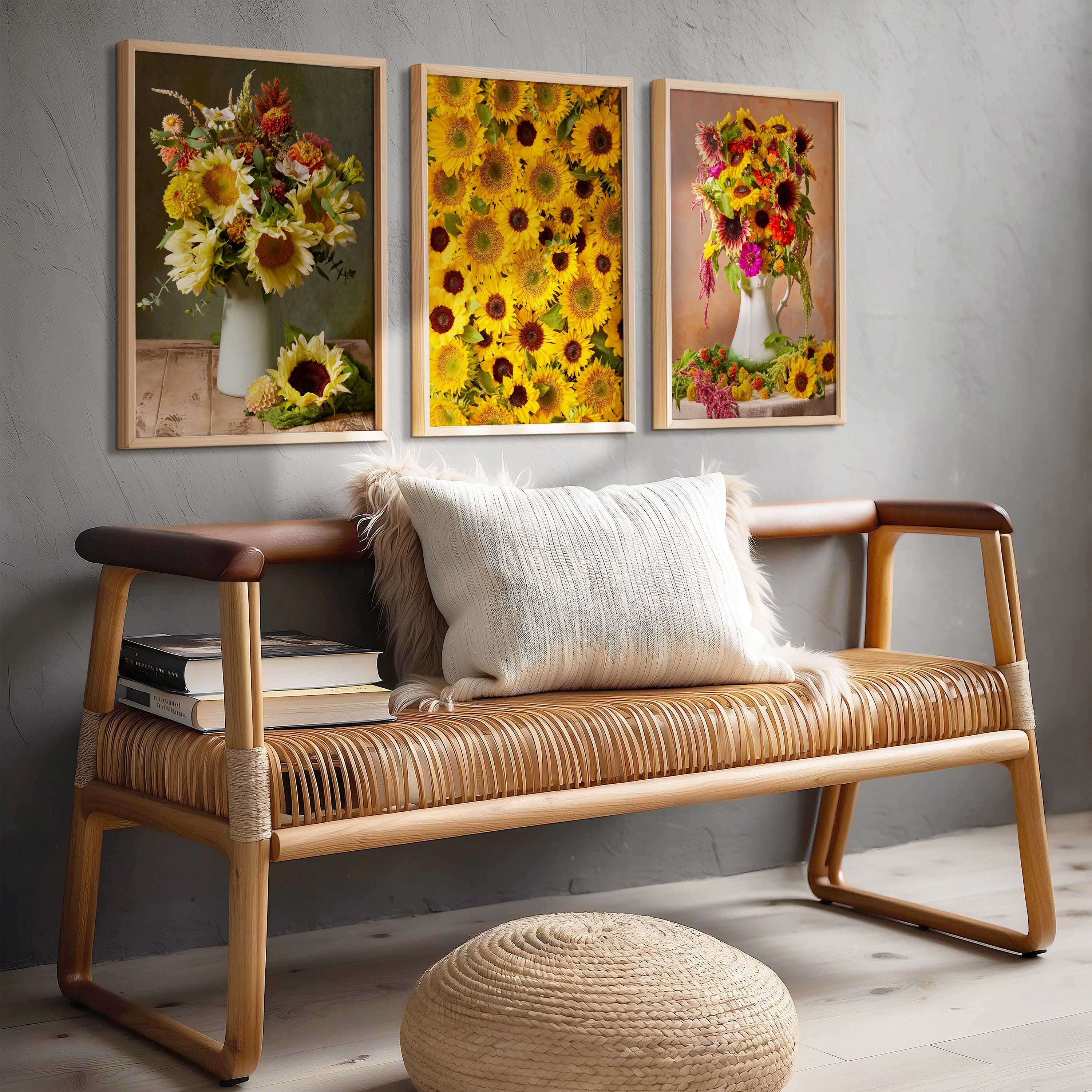 Sun Worshiper | Sunflower - 3 Piece Canvas Set