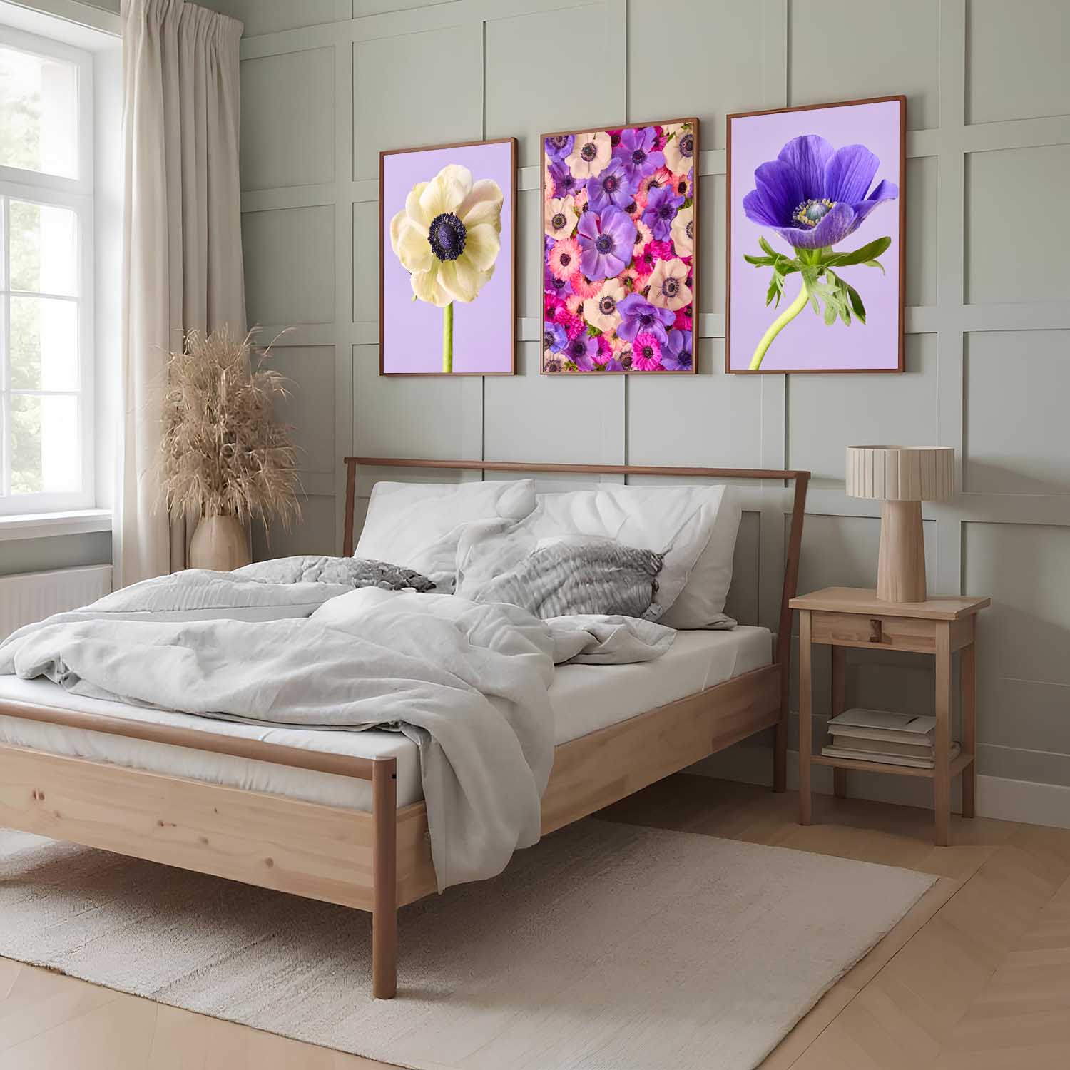 Anemone Portraits 3 Piece Art Canvas Set