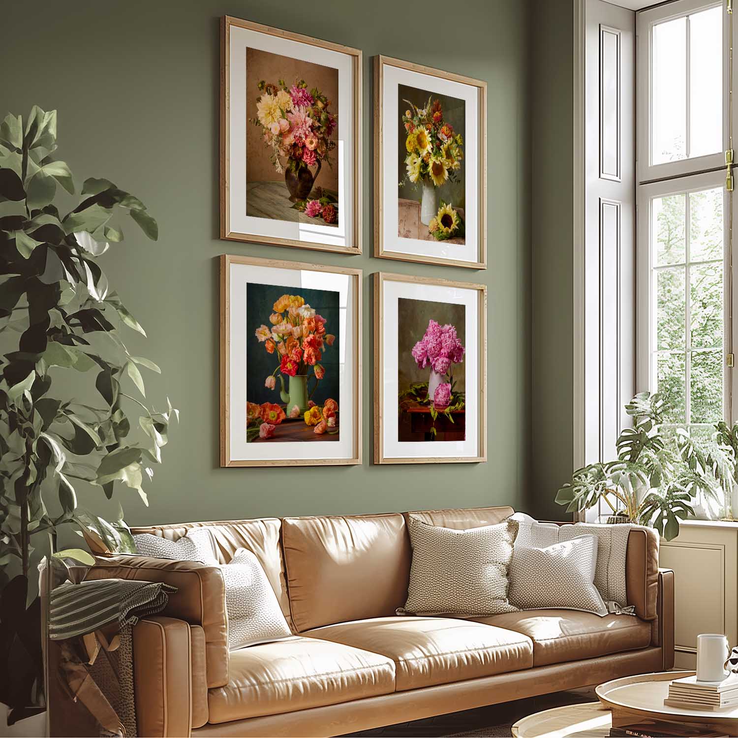 Floral Obsession 4 Piece Art Set
