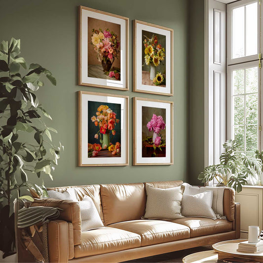 Floral Obsession 4 Piece Art Set