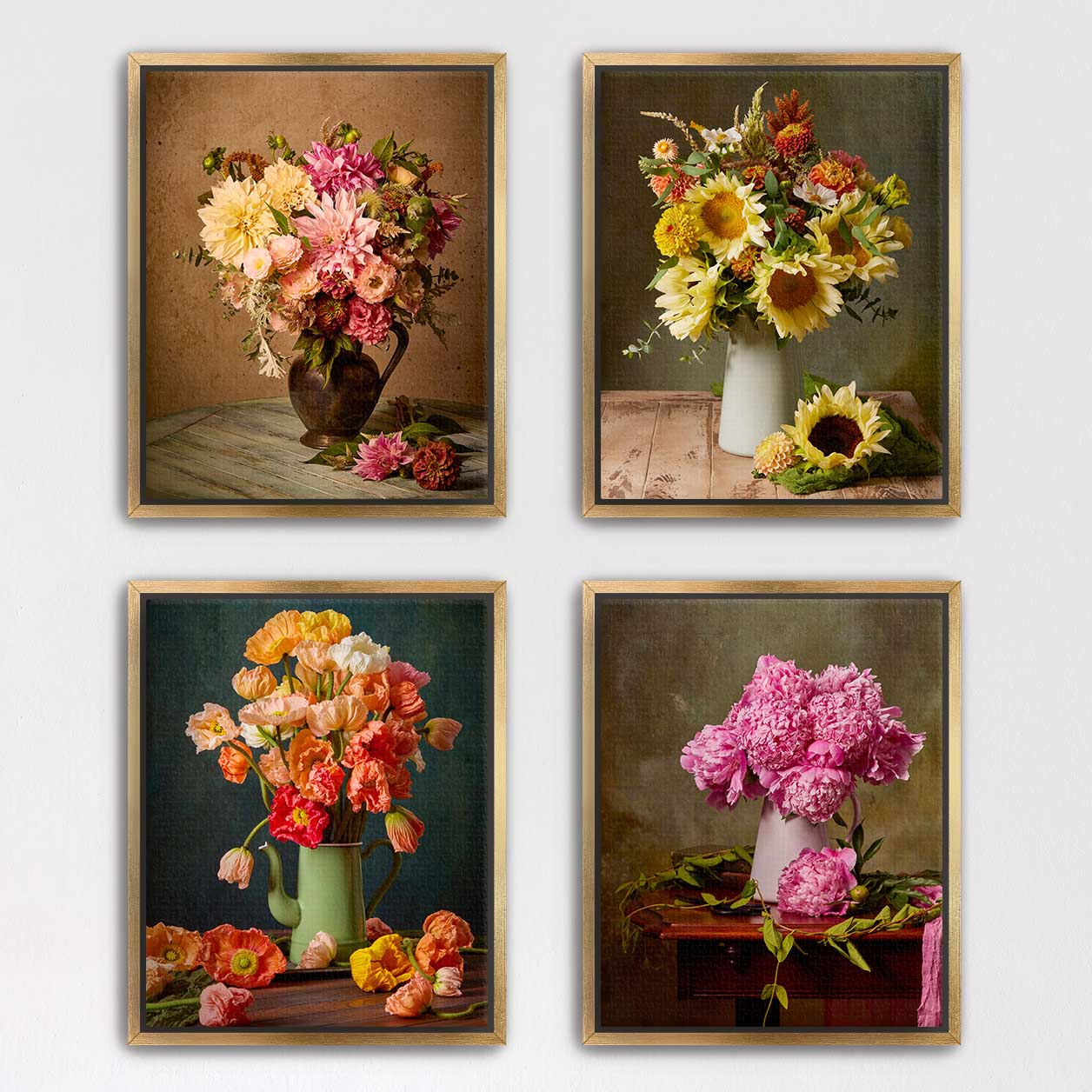 Floral Obsession 4 Piece Art Set