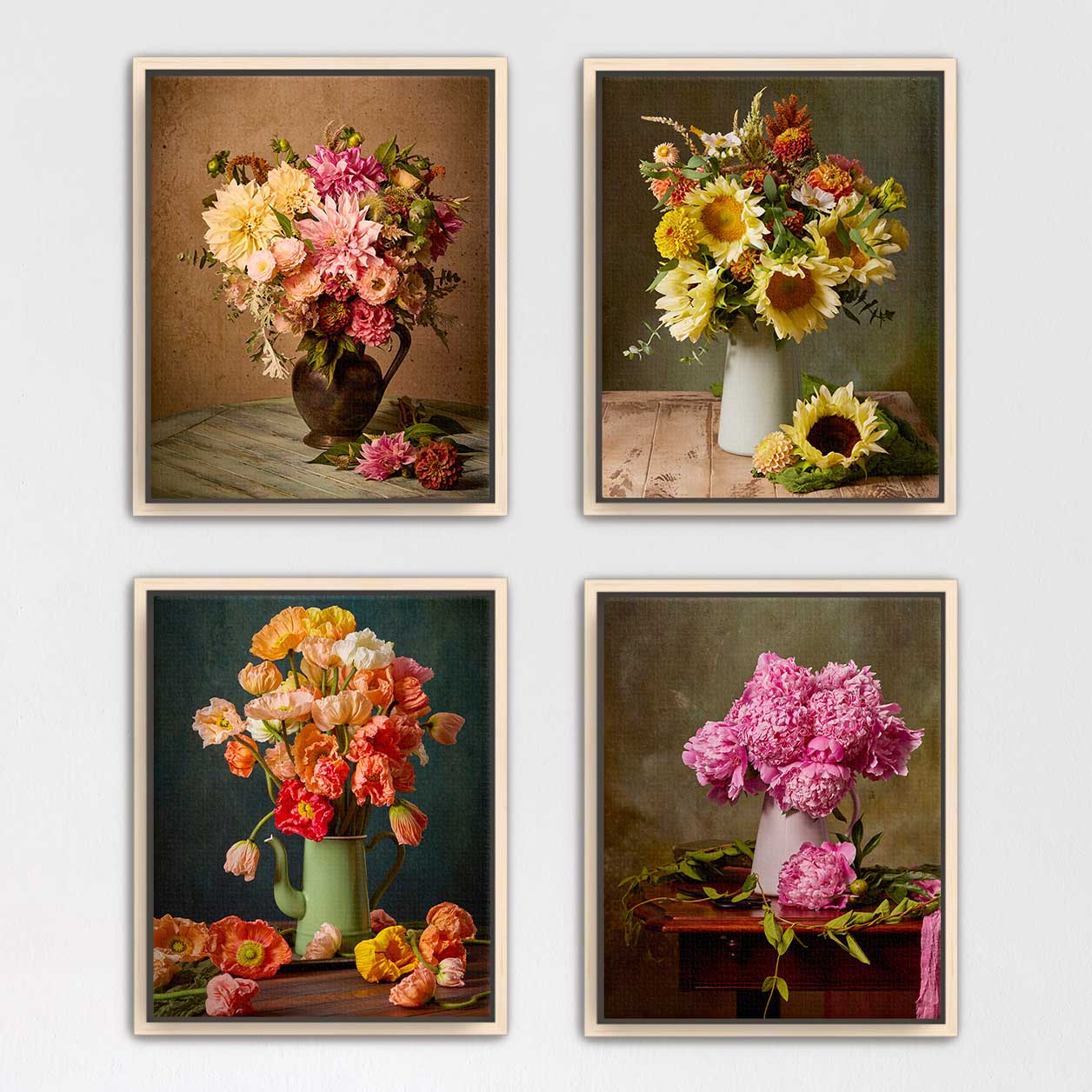 Floral Obsession 4 Piece Art Set