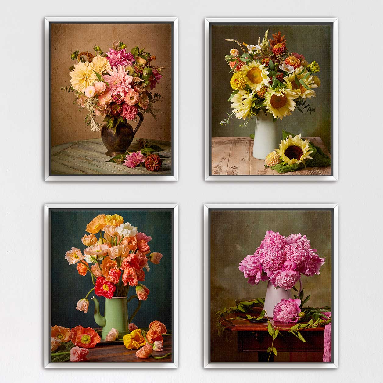 Floral Obsession 4 Piece Art Set