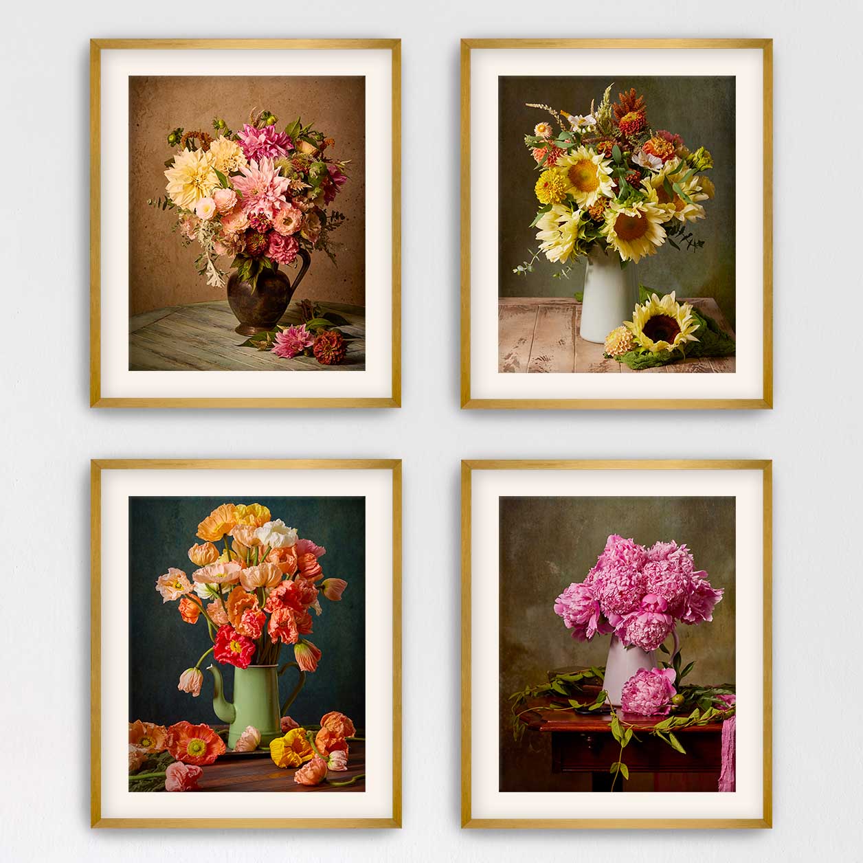 Floral Obsession 4 Piece Art Set