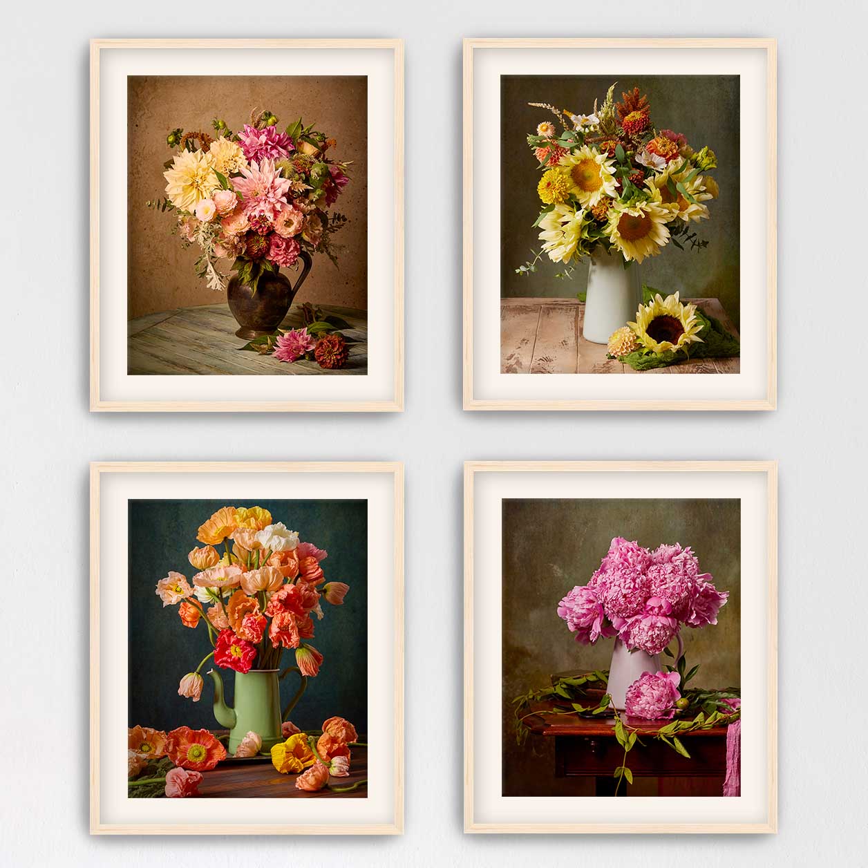 Floral Obsession 4 Piece Art Set