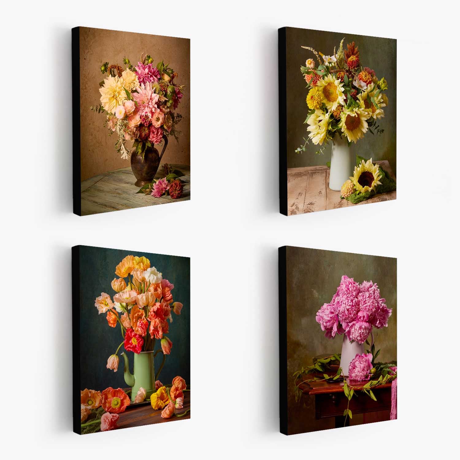 Floral Obsession 4 Piece Art Set