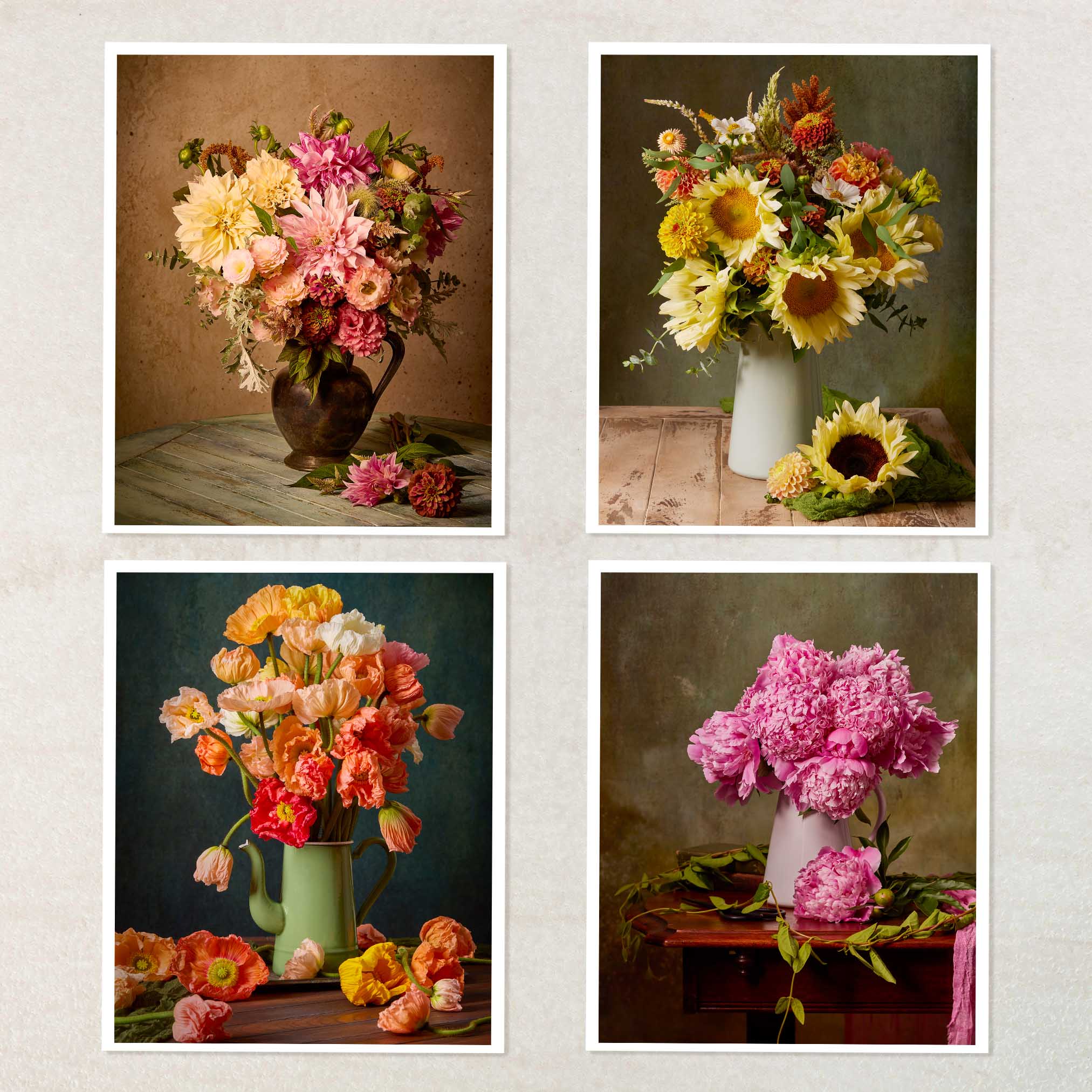 Floral Obsession 4 Piece Art Set