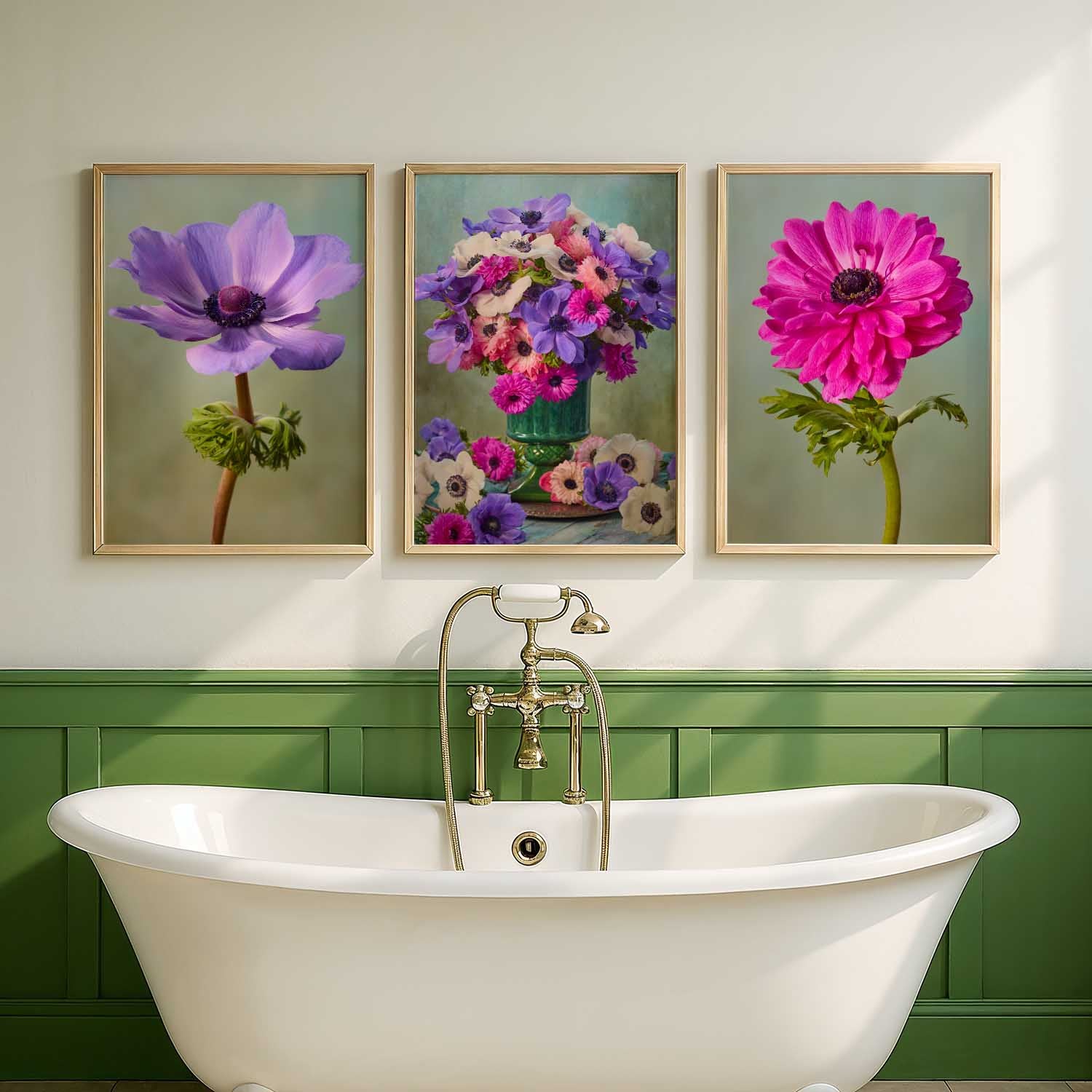Anemone Harmony 3 Piece Art Canvas Set