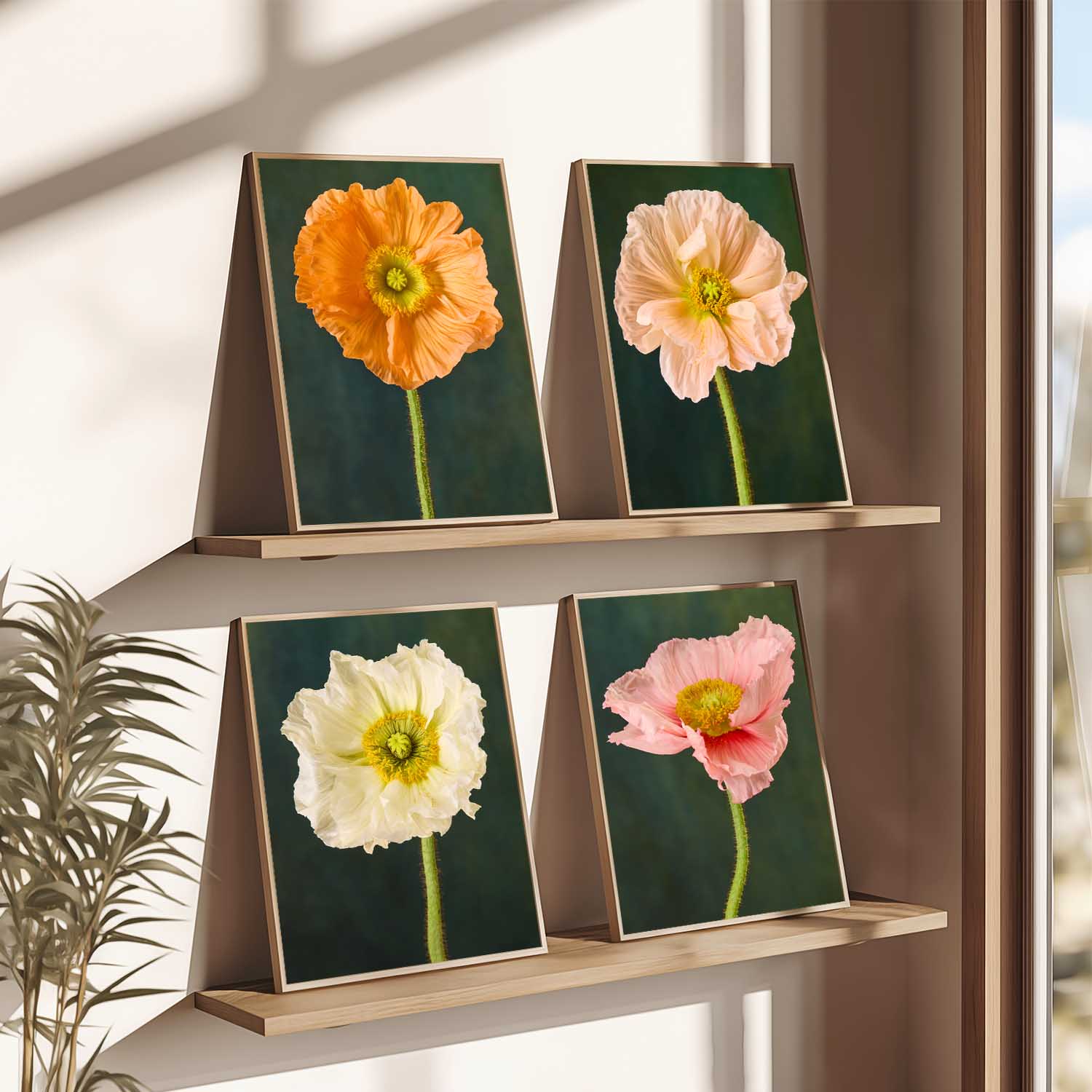 Poppy Portraits 4 Piece Art Set