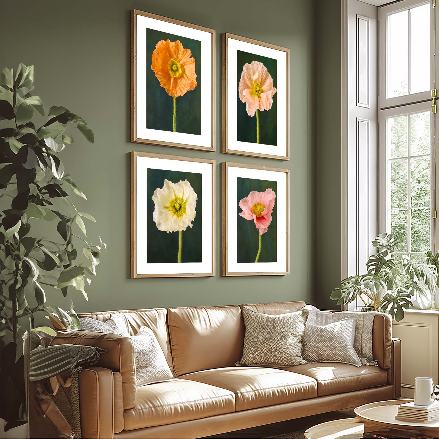 Poppy Portraits 4 Piece Art Print Set