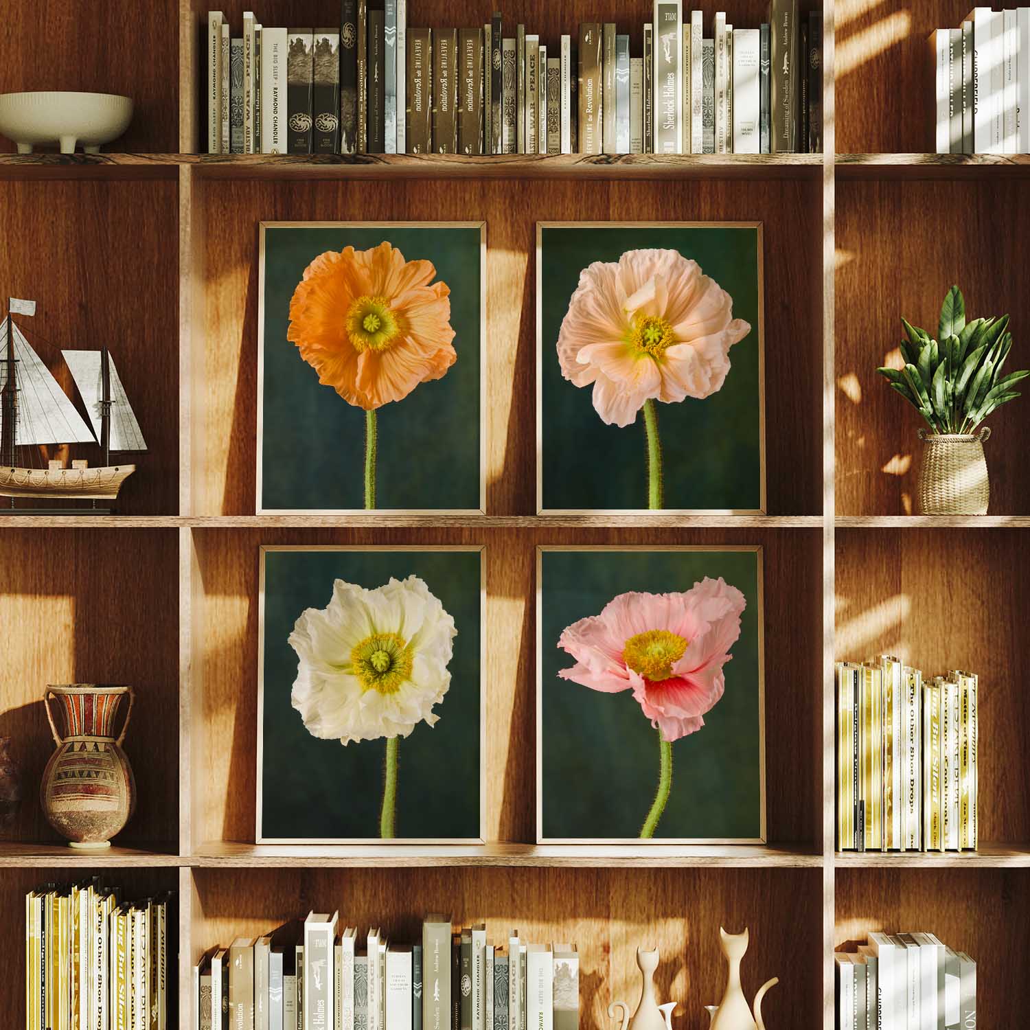 Poppy Portraits 4 Piece Art Print Set