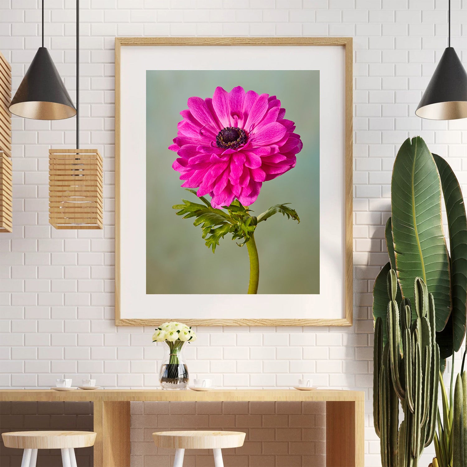 Fuchsia Glow | Anemone Wall Art Print