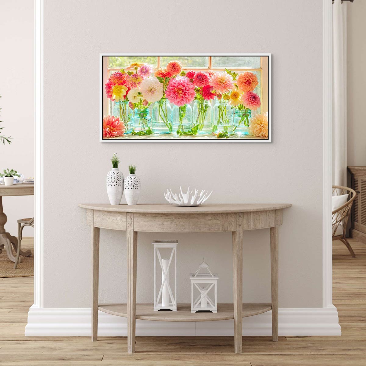 Last Days Of Summer Panoramic | Dahlia Wall Art Canvas