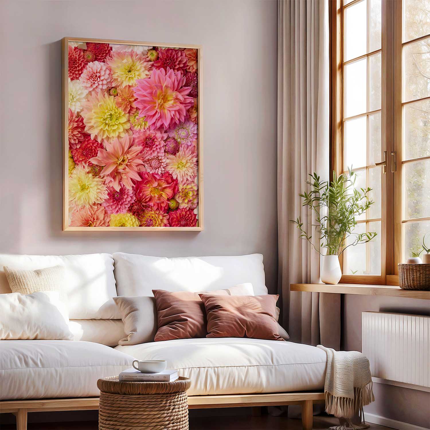 Blooming Bright | Dahlia Wall Art Canvas