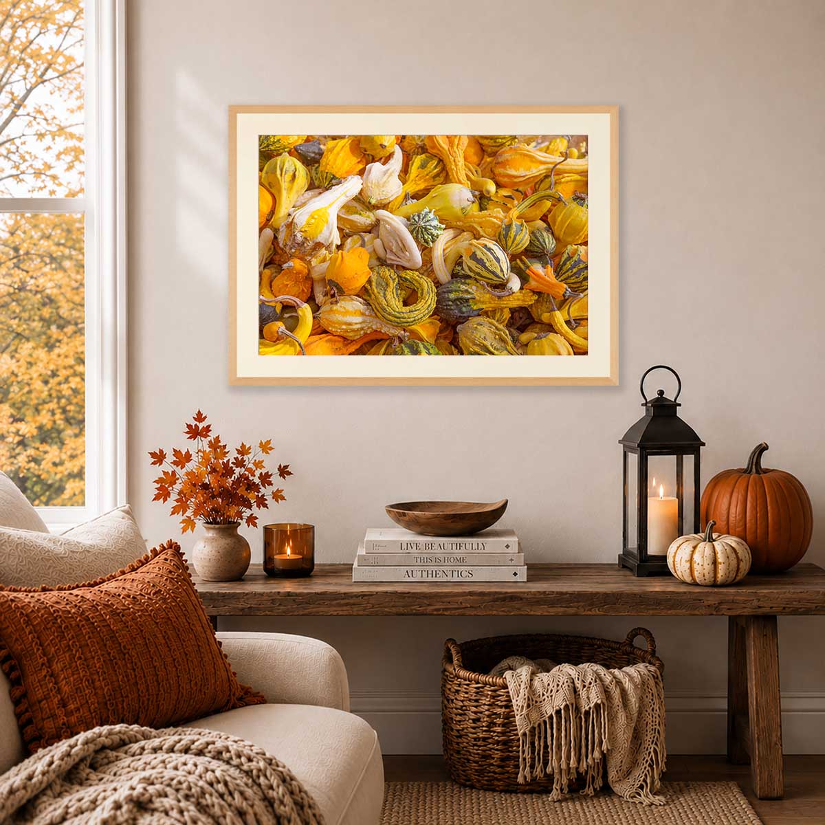 Autumn Gourds | Wall Art Print