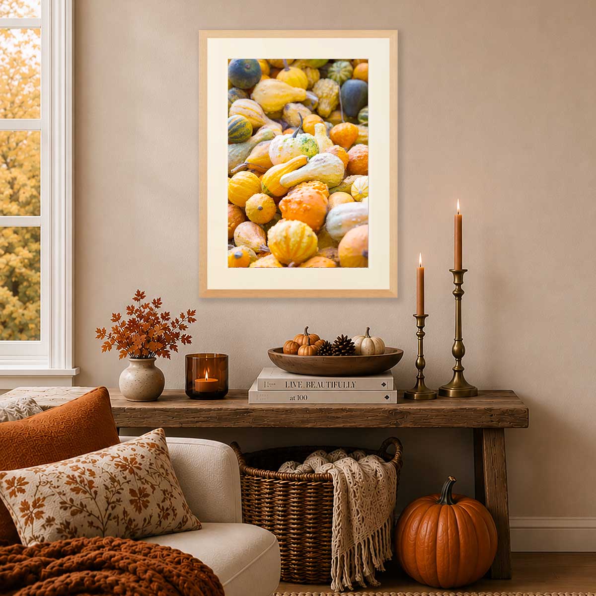 Autumn Textures Fall Wall Art Print