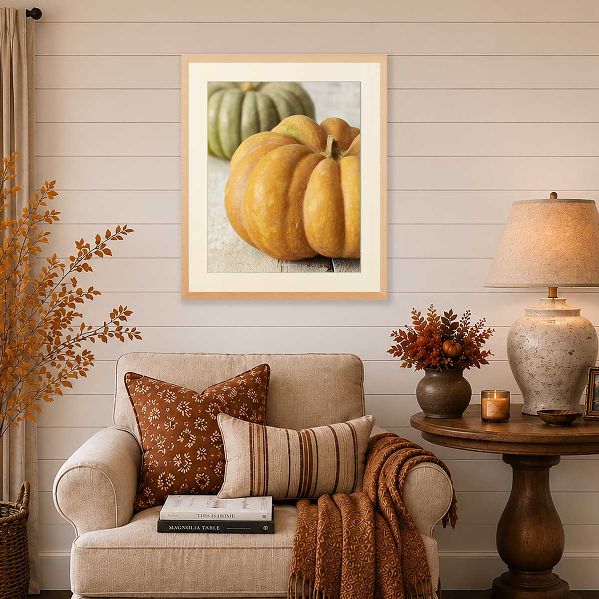 Autumn Fairytale Pumpkin Wall Art Print