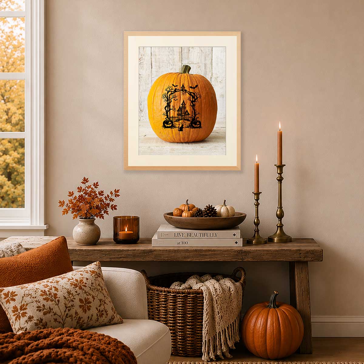 Spooky Pumpkin | Autumn Wall Decor Print