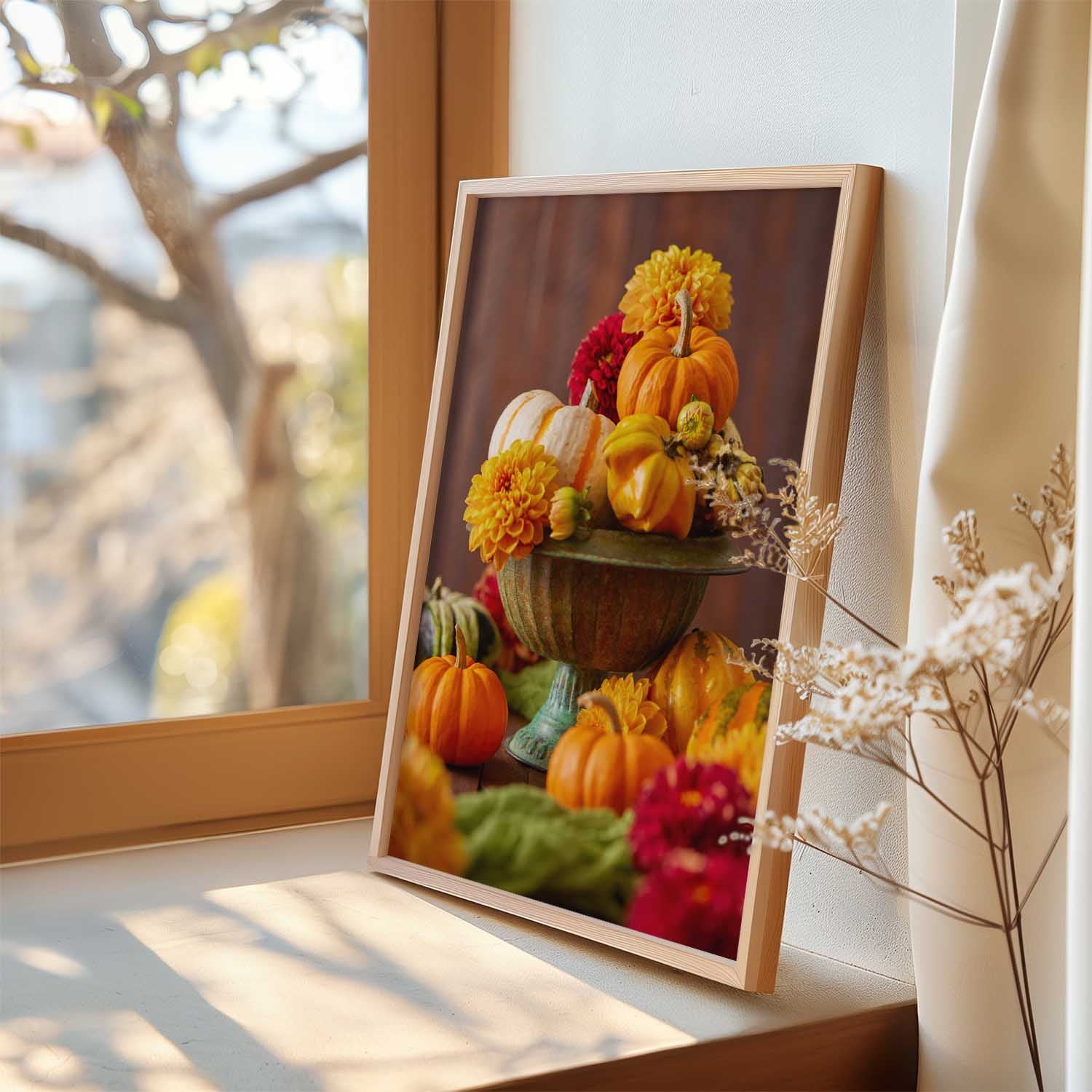 Pumpkins and Petals | Harvest Art Print