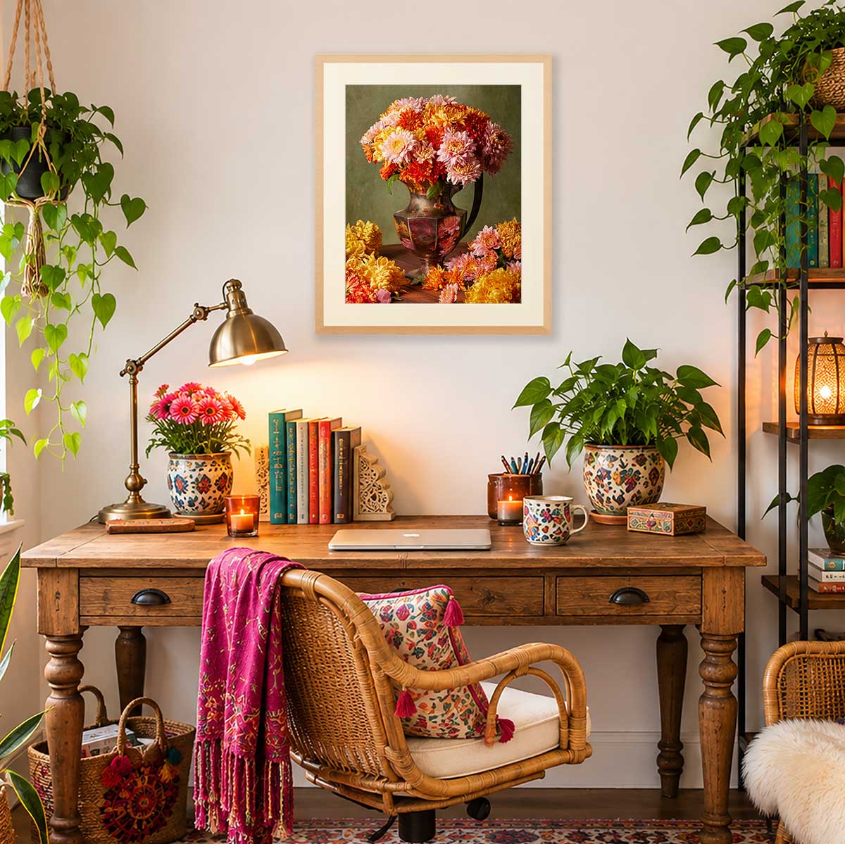 Harvested Harmony | Chrysanthemum Wall Art Print