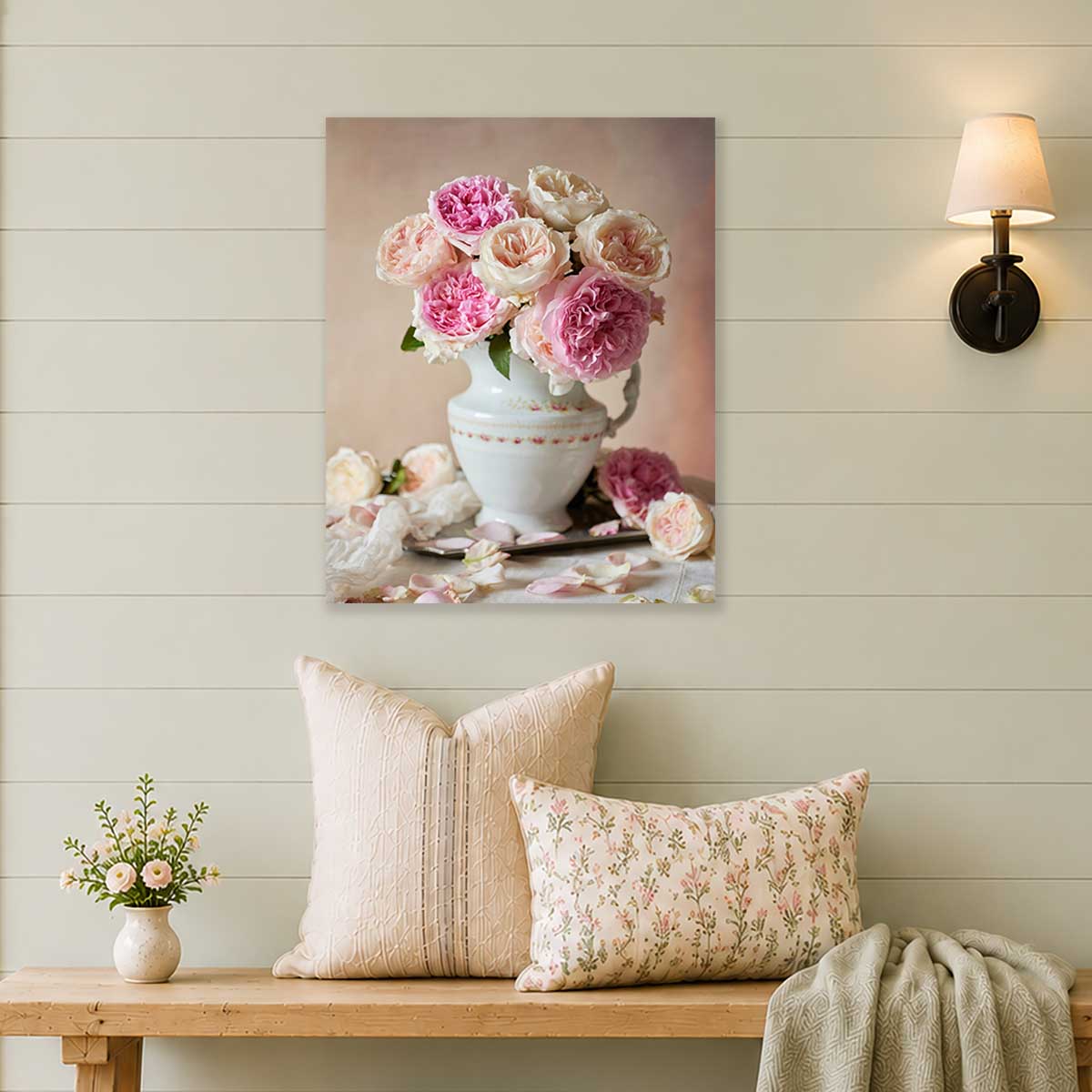 Romance in Bloom | Rose Wall Art Canvas