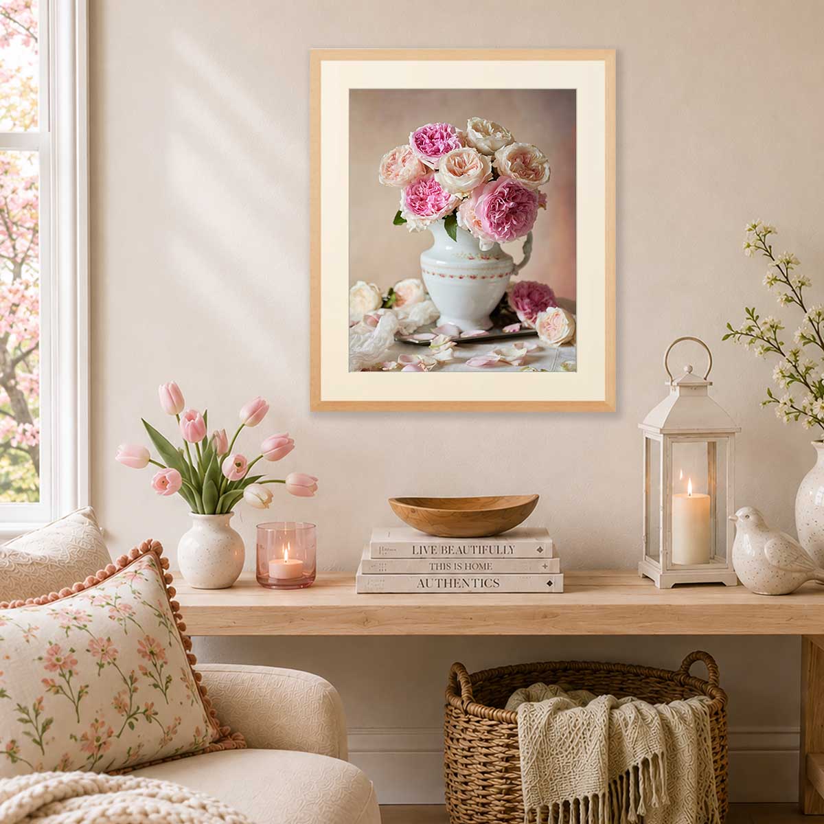 Romance in Bloom | Rose Wall Art Print