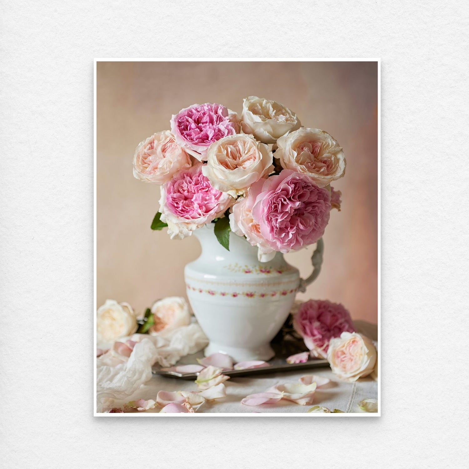 Paper print with a thin white border of the Romance In Bloom image. 