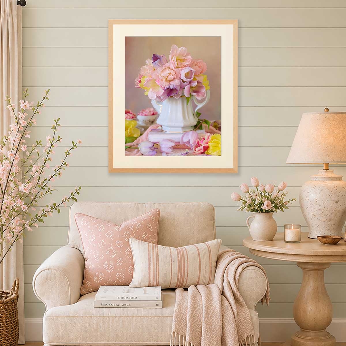 Teapot of Blooms | Tulip Wall Art Print