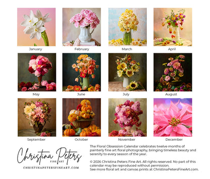 Floral Wall Calendar 2026 – The Floral Obsession By Christina Peters