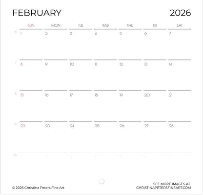 Floral Wall Calendar 2026 – The Floral Obsession By Christina Peters