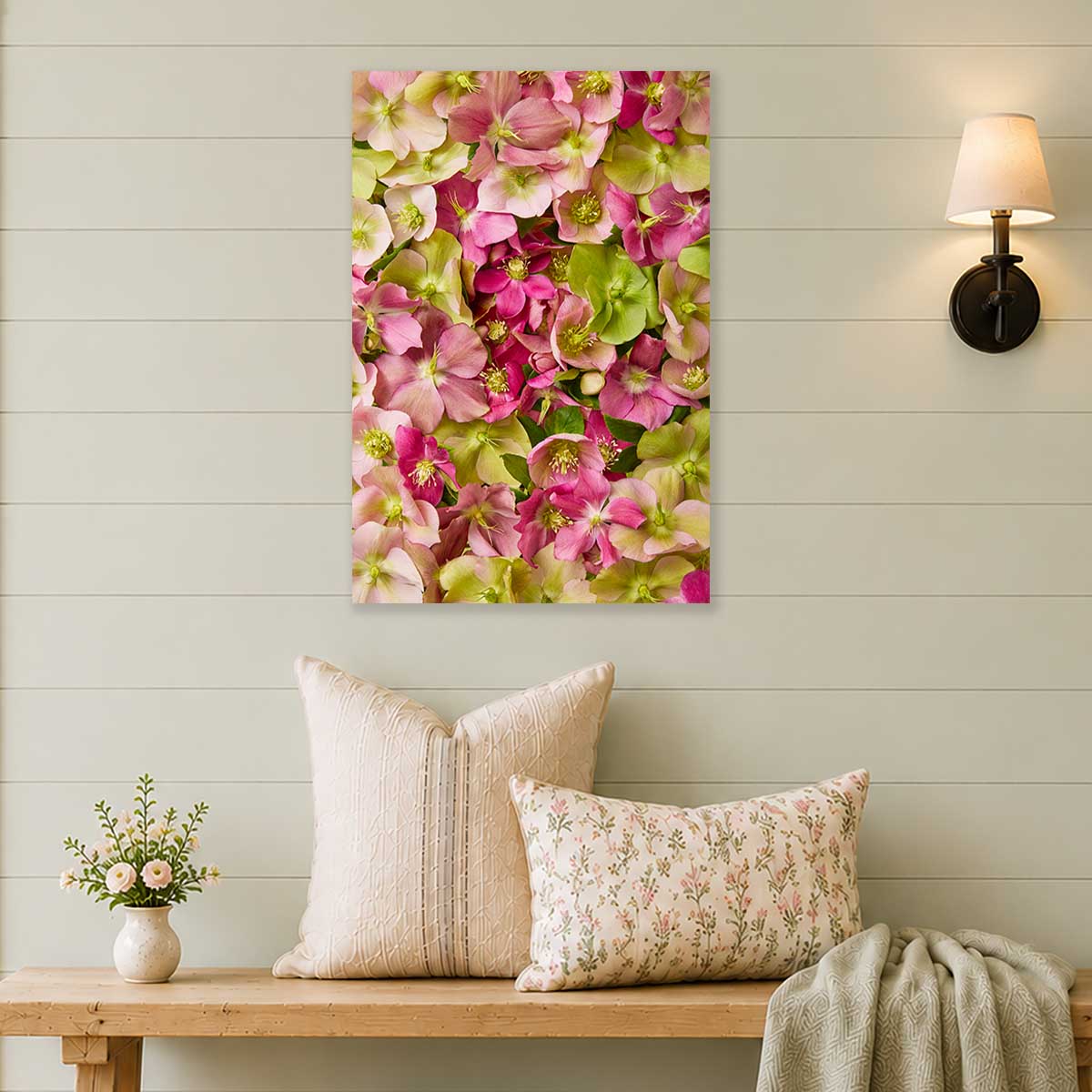 Winter Roses | Hellebore Wall Art Canvas