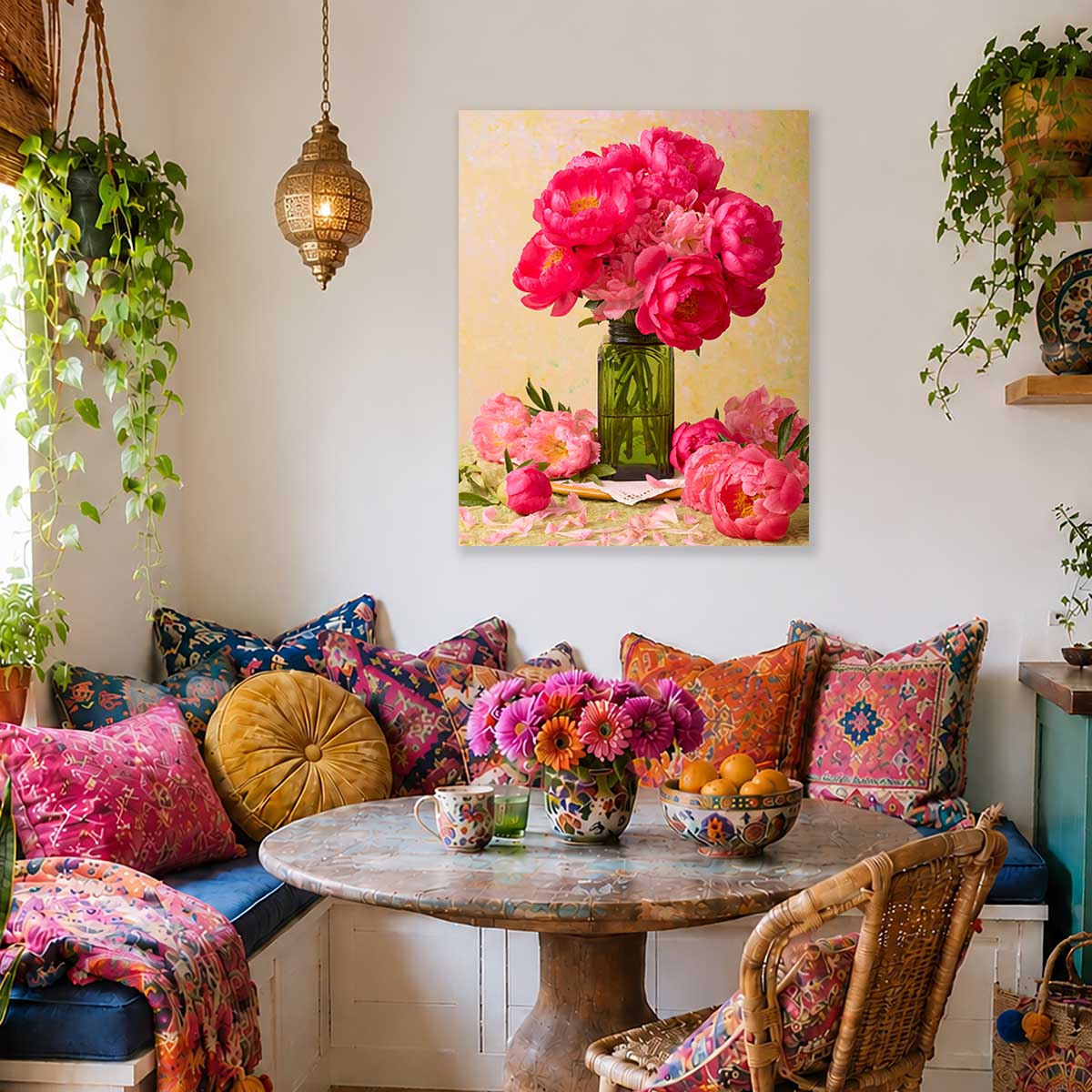 Love Story Blooming | Peony Wall Art Canvas